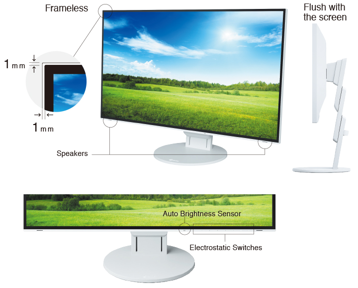 EV2785 27″ 4K Frameless Monitor with USB Type-C Connectivity