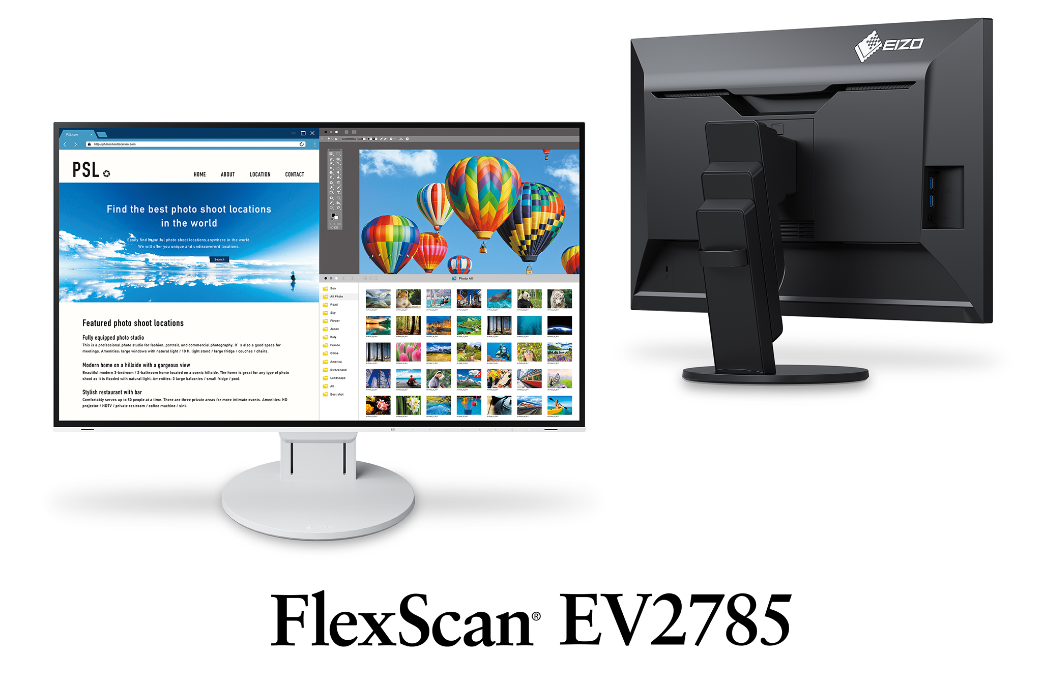 EV2785 27″ 4K Frameless Monitor with USB Type-C Connectivity 